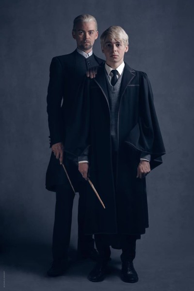 Draco Malfoy e seu filho Scorpius
